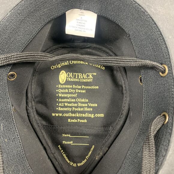 Outback Trading Company Hat Adult Small  Kodiak Black Oilskin Cowboy Mens - Picture 8 of 10